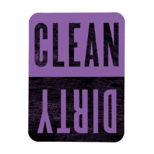 Clean Dirty Purple Dishwasher Magnet