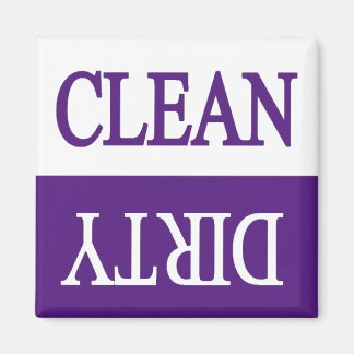 Clean dirty-Purple dishwasher magnet