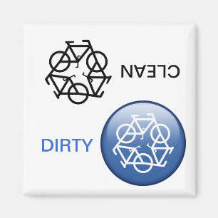 "CLEAN / DIRTY" Re-Cycle Dishwasher Magnet