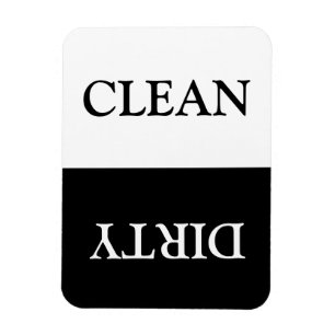 Clean / Dirty reversible dishwasher indicator sign Magnet