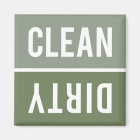 Clean Dirty Sage Olive Green Dishwasher