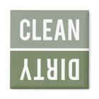 Clean Dirty Sage Olive Green Dishwasher