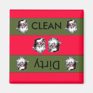 Clean dirty Santa Christmas Dishwasher Magnet