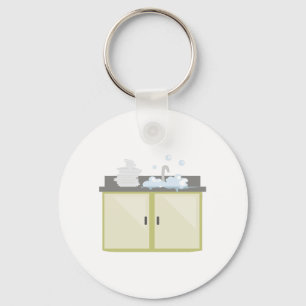 Clean Dishes Key Ring