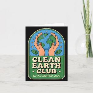 Clean earth club - eco kids environmental badge card