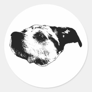 Clean-Edge Profile — Terrier Classic Round Sticker