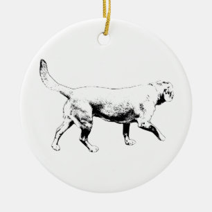 clean edge stride ceramic ornament