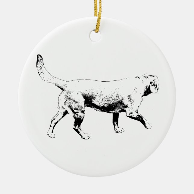 clean edge stride ceramic ornament (Front)