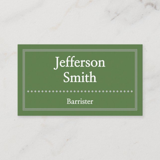 Clean & Elegant Barrister Business Card (Front)