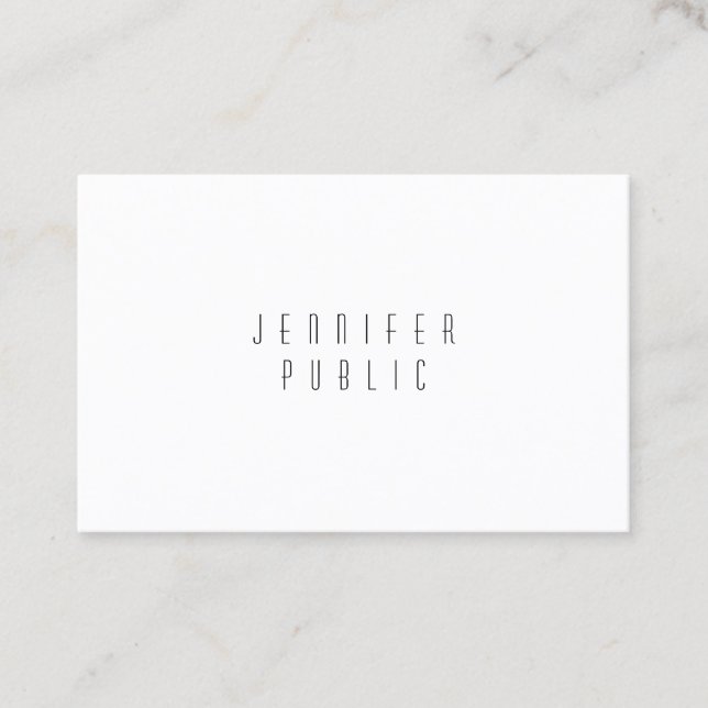 Clean Elegant Design Professional Template Modern Business Card (Front)
