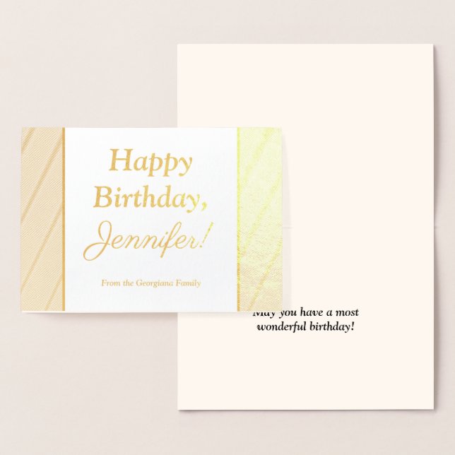 Clean, Elegant "Happy Birthday" Card (Display)