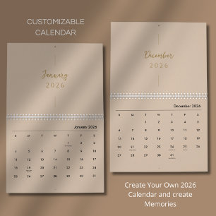 Clean Elegant Layout Calendar