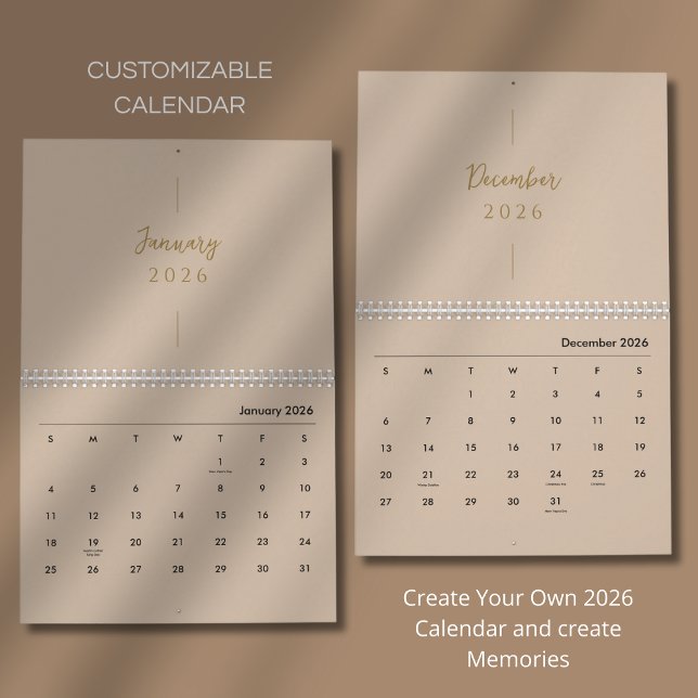 Clean Elegant Layout Calendar (Creator Uploaded)