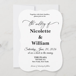 Clean Elegant Wedding Invitation