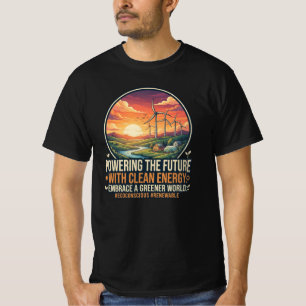 Clean Energy Wind Turbine Design T-Shirt