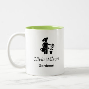 Clean Gardening grow with the flow plant mum Two-Tone Coffee Mug