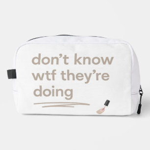 Clean Girl Chaos – Skincare Delulu Vibes Quote Dopp Kit