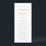 Clean Gold Classic Wedding Program<br><div class="desc">Classic wedding program featuring your monogram at the top along with your names in an elegant script and the remaining text in a traditional serif font.</div>