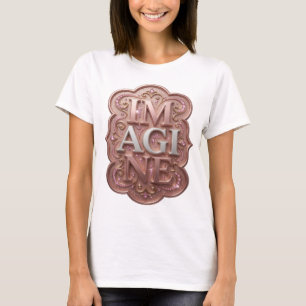 Clean Gold IMAGINE Design T-Shirt