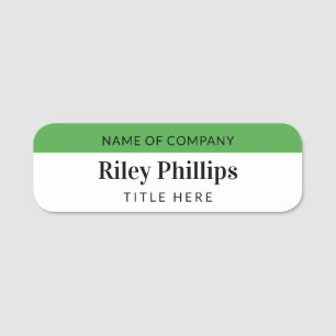 Clean Green & White Company Name Title Tag