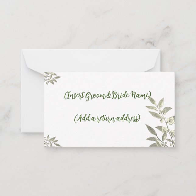 Clean greenery Return card (Back)