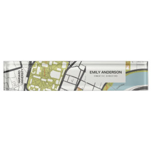 CLEAN HARVARD UNIVERSITY MASSACHUSETTS OUTLINE MAP NAMEPLATE