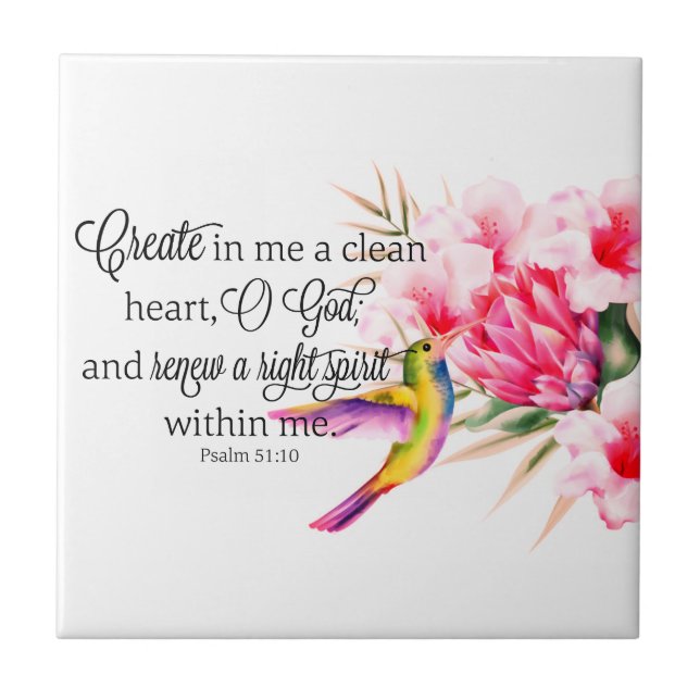 Clean heart  ceramic tile (Front)