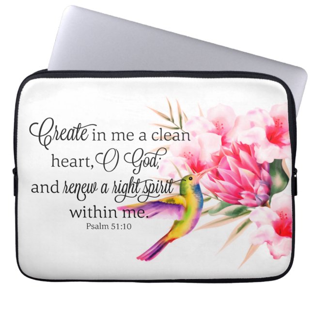 Clean heart  laptop sleeve (Front)