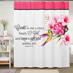 Clean heart   shower curtain