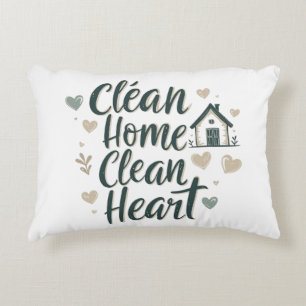 Clean Home Clean Heart Minimalist Living cushion