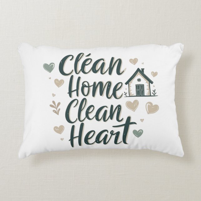 Clean Home Clean Heart| Minimalist Living cushion (Front)