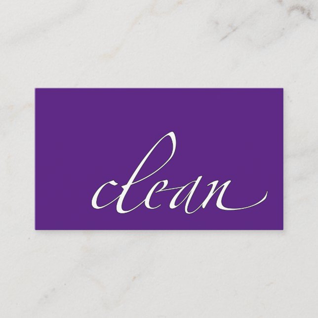 Clean Housecleaning Cleaner Business Card (Front)