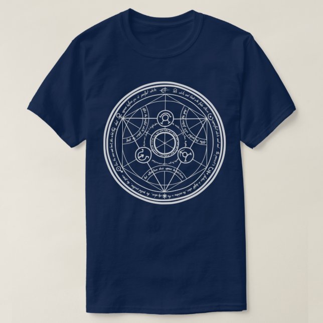 Clean Human Transmutation Circle Dark T-Shirt (Design Front)