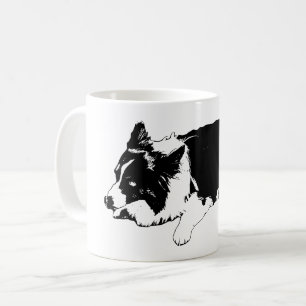 clean joy line, corgi calm coffee mug