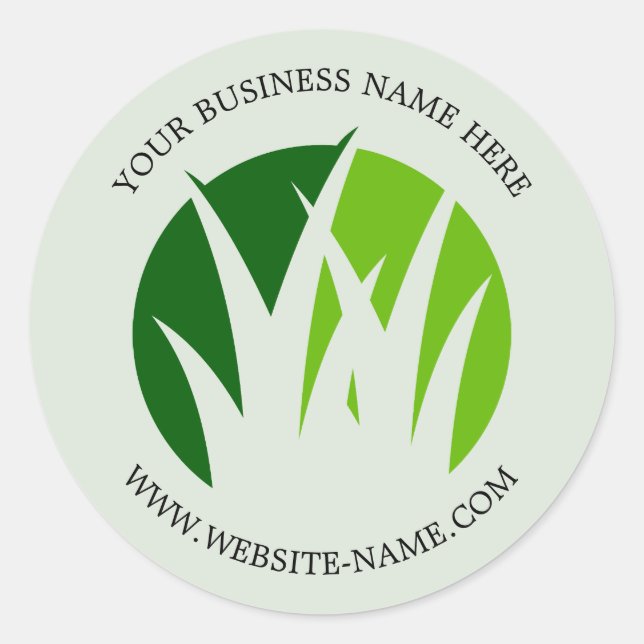 Clean Landscaping Logo Sticker | Scan the QR code (Front)