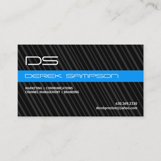 Clean Lines :: Monogram Business Card (Front)