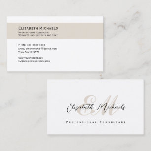 Clean minimalist elegant black brown business card
