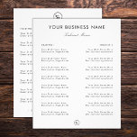 Clean Minimalist Restaurant Takeout Menu & Logo<br><div class="desc">This simple,  minimalist template would be great for your business/promotional needs. Easily add your own details by clicking on the "personalise" option.</div>