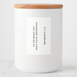 Clean minimalistic chic cool simple stunning candl food label