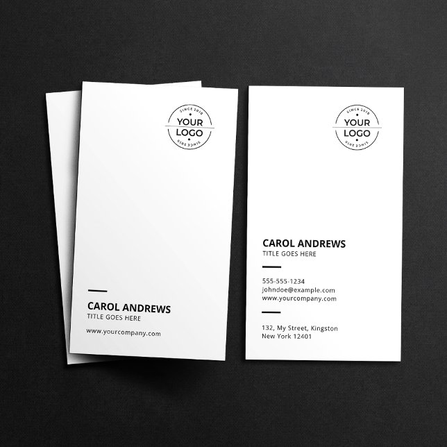 Clean & Modern Add Your Own Logo Business Card (Creator Uploaded)