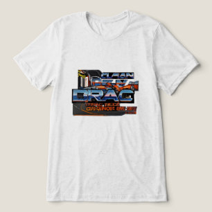 Clean Modern Bike & Car Drag Race Sticker Tri-Blend Shirt