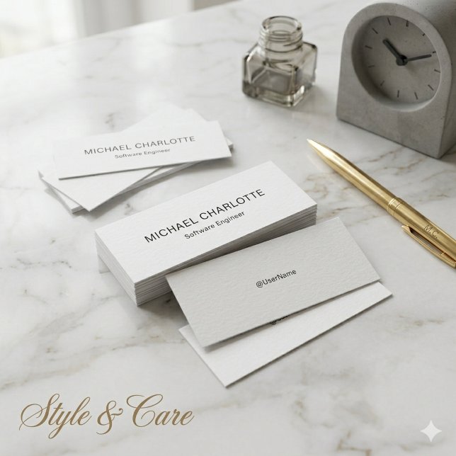 Clean Modern Calling Card with Job Information (Clean Modern Calling Card with Job Information)