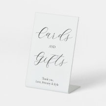 Clean & Modern Cards & Gifts Table Sign