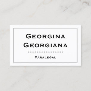 Clean, Modern & Elegant With Line Border Business Business Card