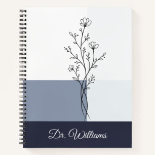Clean Modern Grey Line Art Journal for Medical Pro
