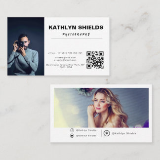  clean Modern Minimalist Professional Photography  Business Card