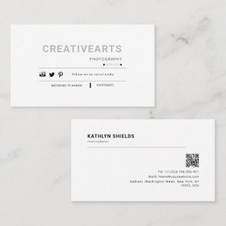 clean modern serif typography minimalist business card