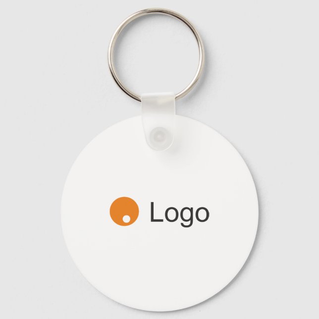 Clean Monochrome Corporate Key Ring (Front)