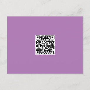Clean Monochrome Flat Colour QR Code Postcard
