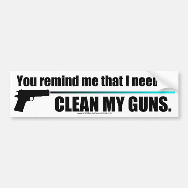 Clean My Guns Bumper Sticker (Front)